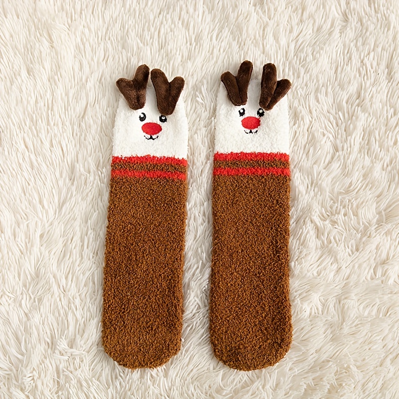 Christmas Socks Winter Sleep Warm Floor Socks - 3 Pairs