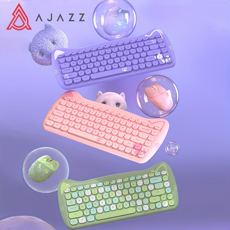 Macaron-Mini ensemble clavier et souris sans fil Bluetooth Gamer
