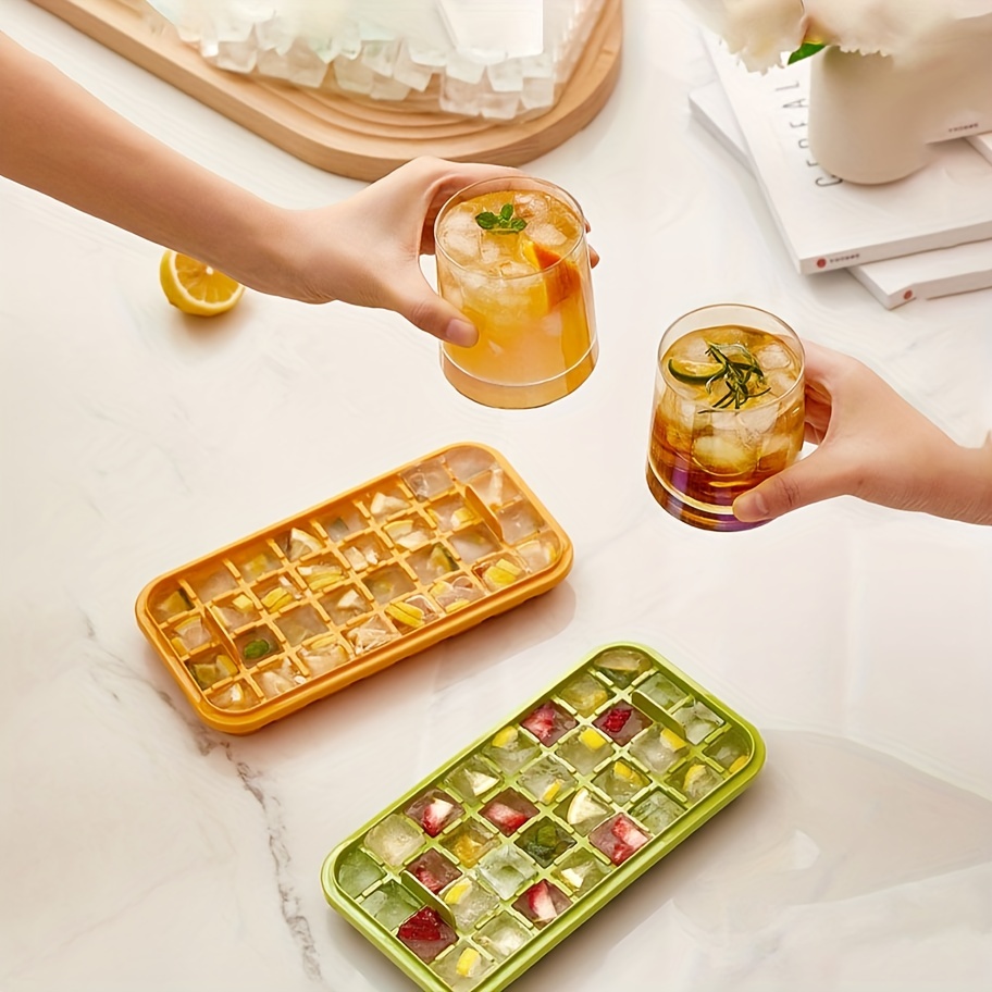 Lomubue 1 Set Ice Cube Tray Single/Double Layer Multiple Grids