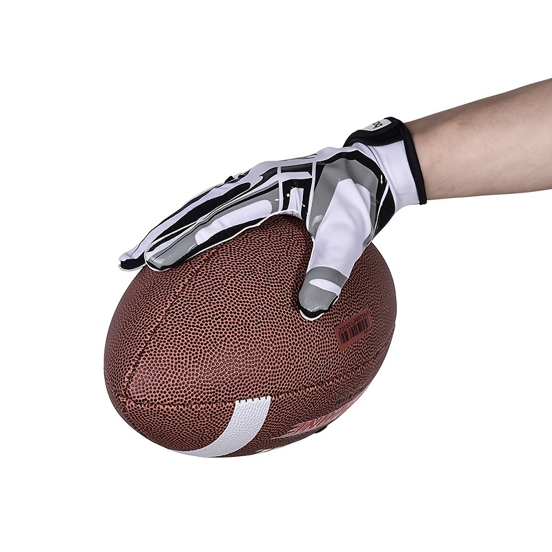 Guantes de fútbol americano para adultos jóvenes, guantes de receptor con  muñequera ajustable