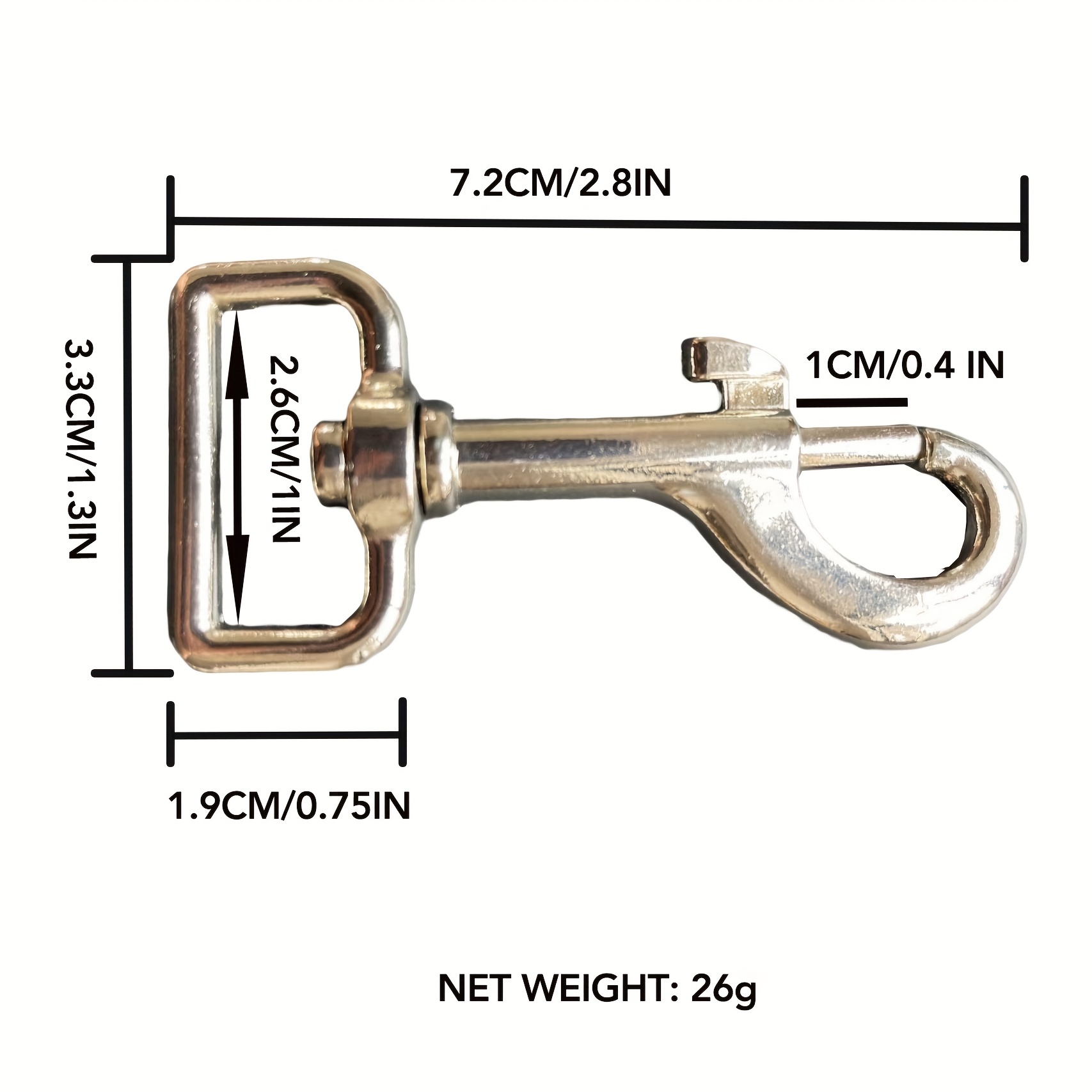 Heavy Duty Double Ended Bolt Snap Buckle for Dog Leash - Durable Metal Clip  for Secure Attachment