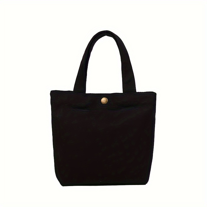 Image of Women'-shoulder Bag, 1pc Solid Color Tote Bag, Cosmetic Organizer, Lunch Bag, Fresh And Simple Parent Bag