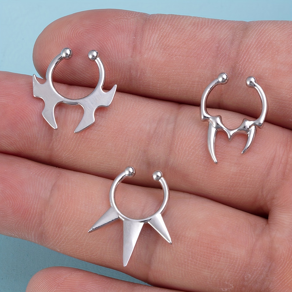 Punk Style D shape Nose Clip Fake Piercing Nose Ring Women - Temu