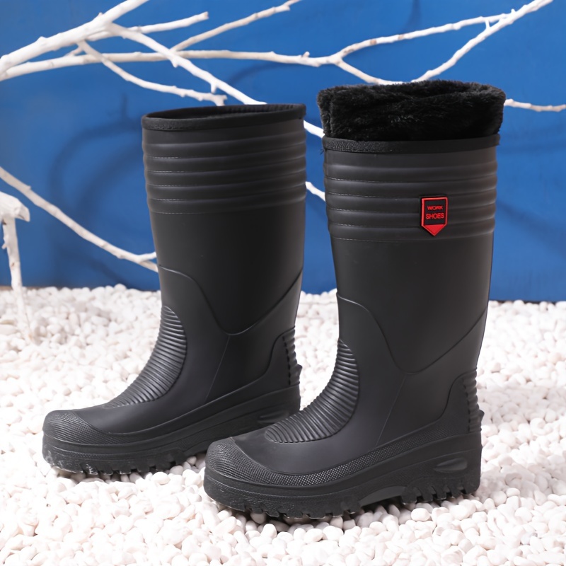 Unisex Adults Solid Knee High Rain Boots Comfy Non Slip Durable Waterproof  Thermal Shoes For Men Women Winter - Sports & Outdoors - Temu United Kingdom