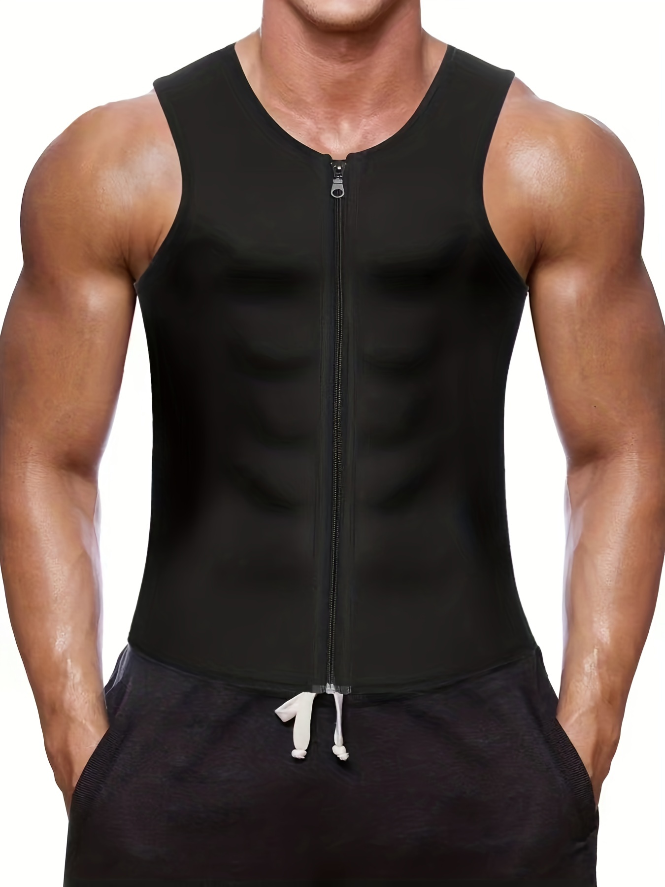 Men's Neoprene Sweat Sauna Vest Body Shaper Waist Trainer Slimming  Shapewear US 