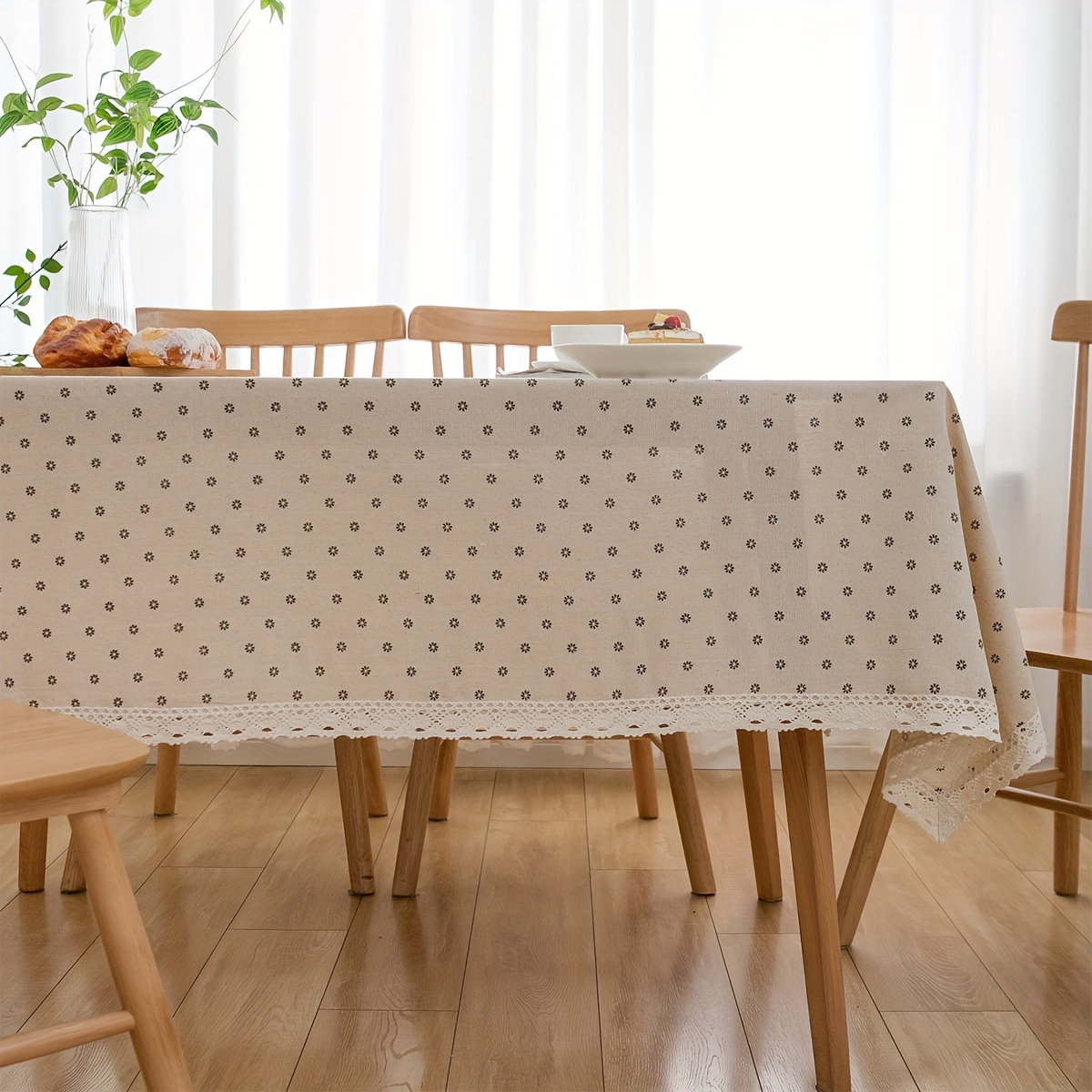 Small Fresh Style Daisy Printed Table Cloth Household Cover Towel