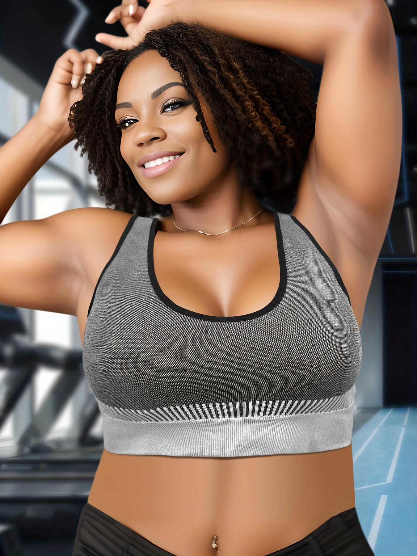 Supportive Sports Bra For Plus Size - Temu