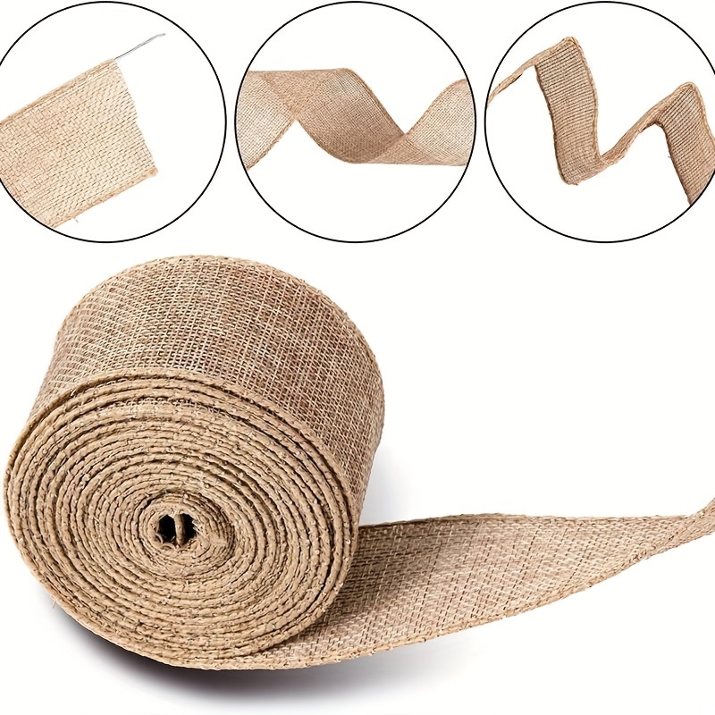 Natural - Burlap Net Ribbon - ( W: 2 - 1/2 inch | L: 10 Yards )