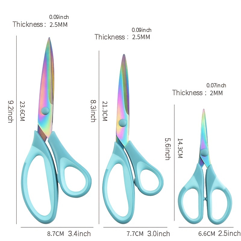  Scissors All Purpose,Scissors Set of 5,Sharp Craft Scissors  Different Sizes,Soft Comfort-Grip Handles Fabric Household Scissors  Suitable for School Office Supplies and Home : Arts, Crafts & Sewing