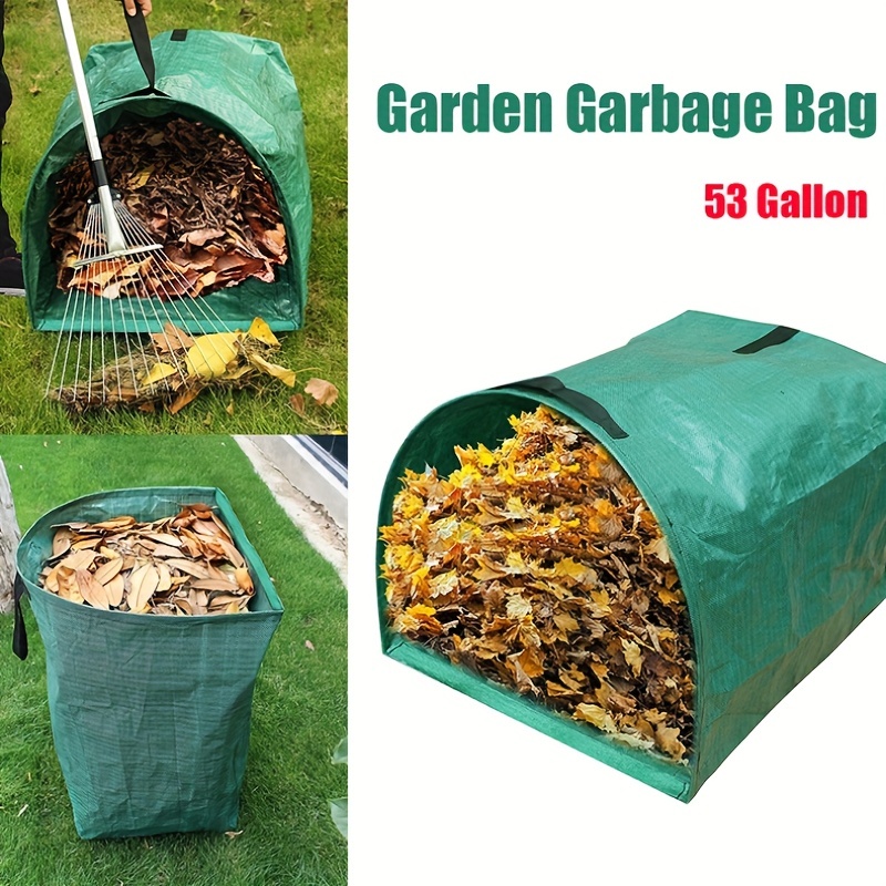 Gardzen 80 Gallon Garden Bag Reuseable Heavy Duty Leaf Waste Bag