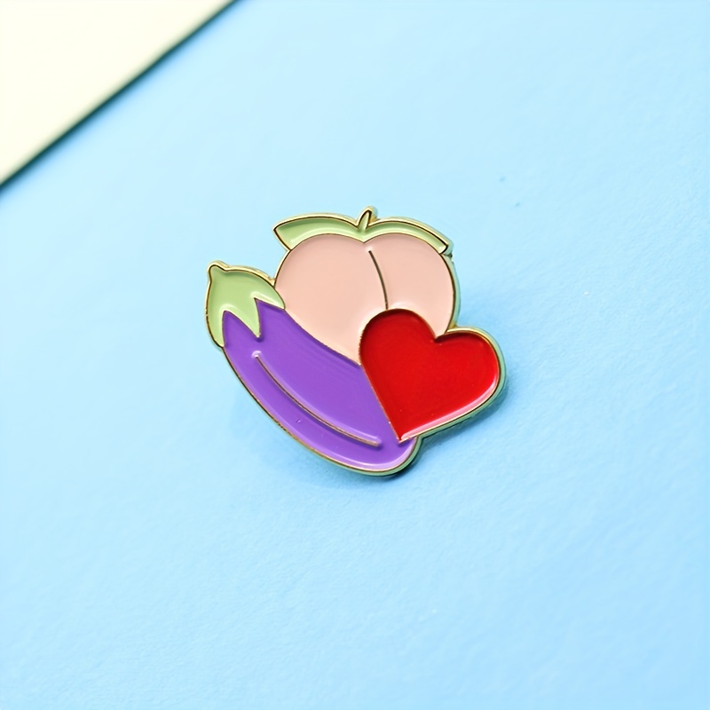 Peach and Eggplant Pins 