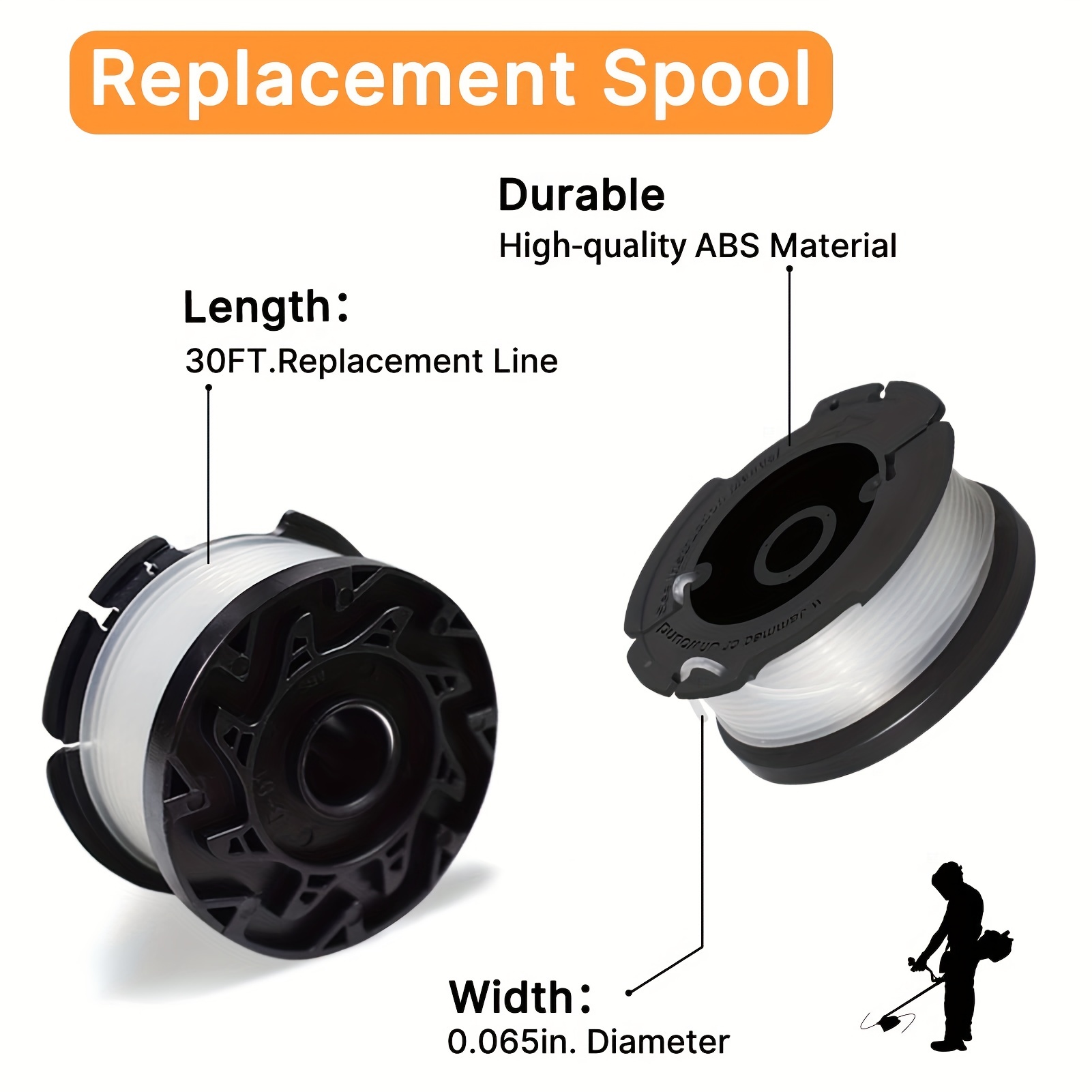 Af-100 Replacement Autofeed Spool Auto Feed Single Spool Line For Black+ decker String Trimmers - Temu