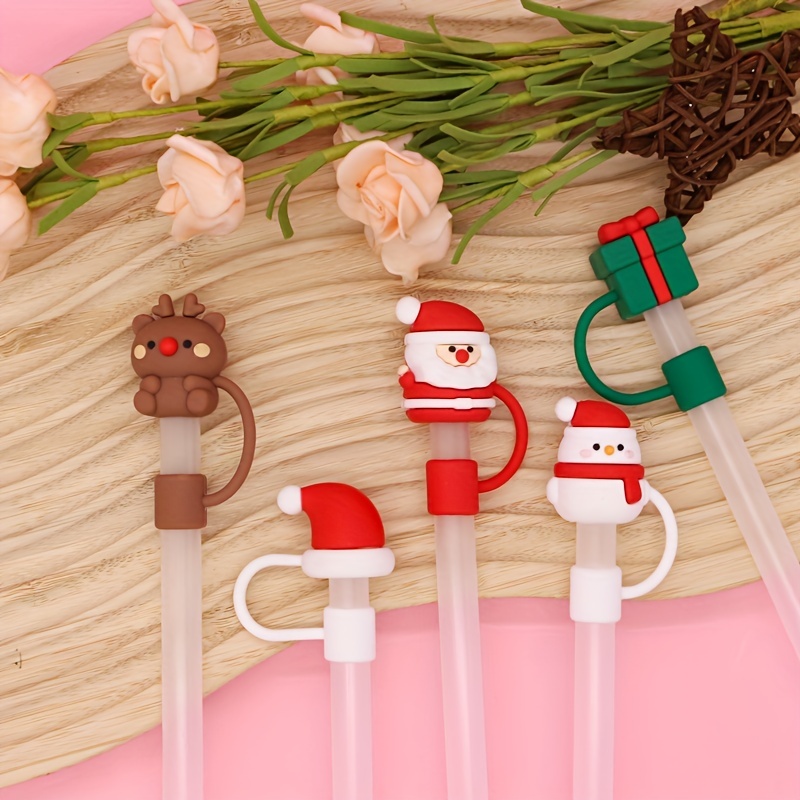 Straw Tips Cover, Reusable Straw Toppers, Cute Cartoon Reusable Straw  Sleeve , Dustproof Spill Proof Straw Protectors Compatible For Stanley Cup  Straw, Party Supplie, Chrismas Gifts, Halloween Gifts - Temu