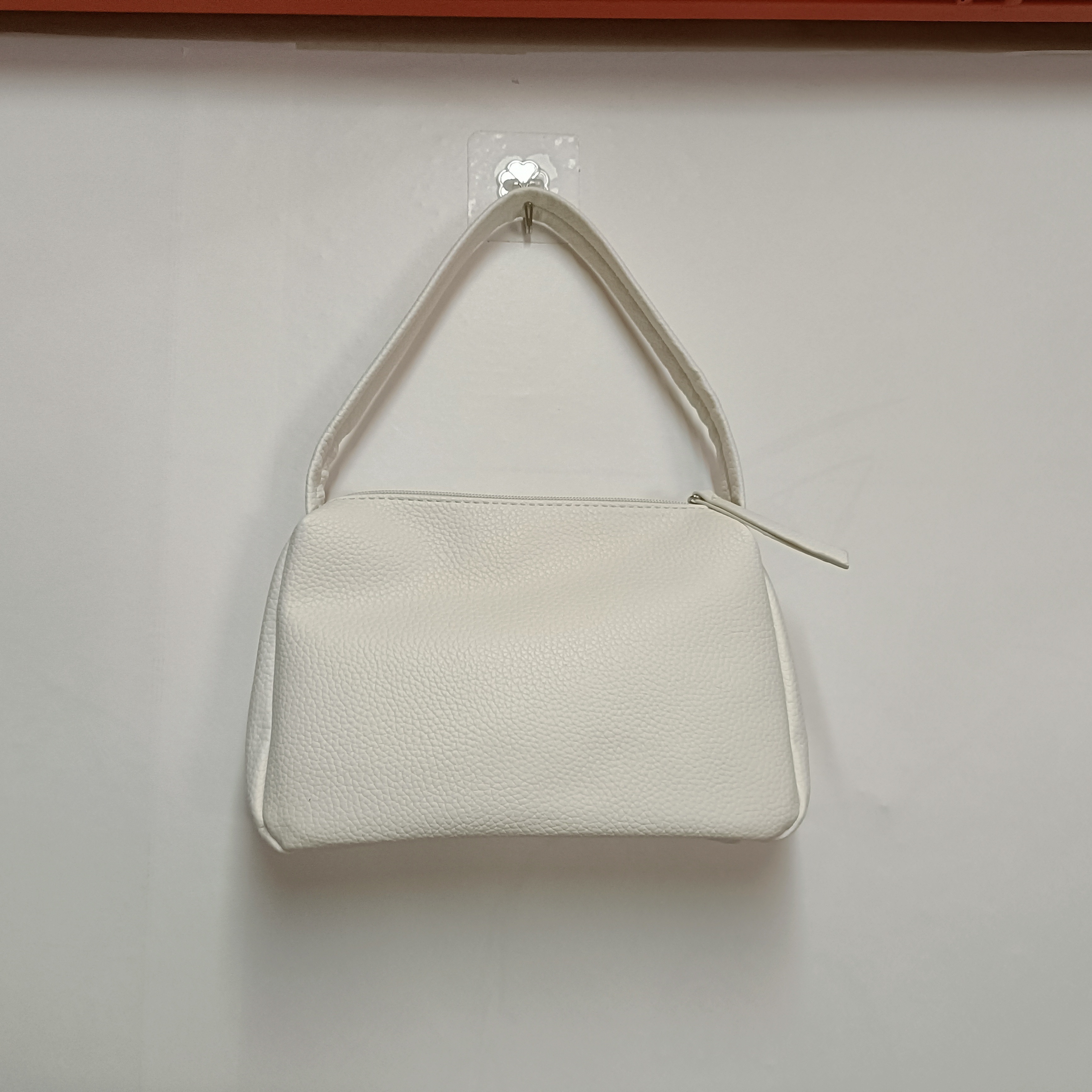 Solid Color Fashion Underarm Bag, Simple Casual Pu Leather Half