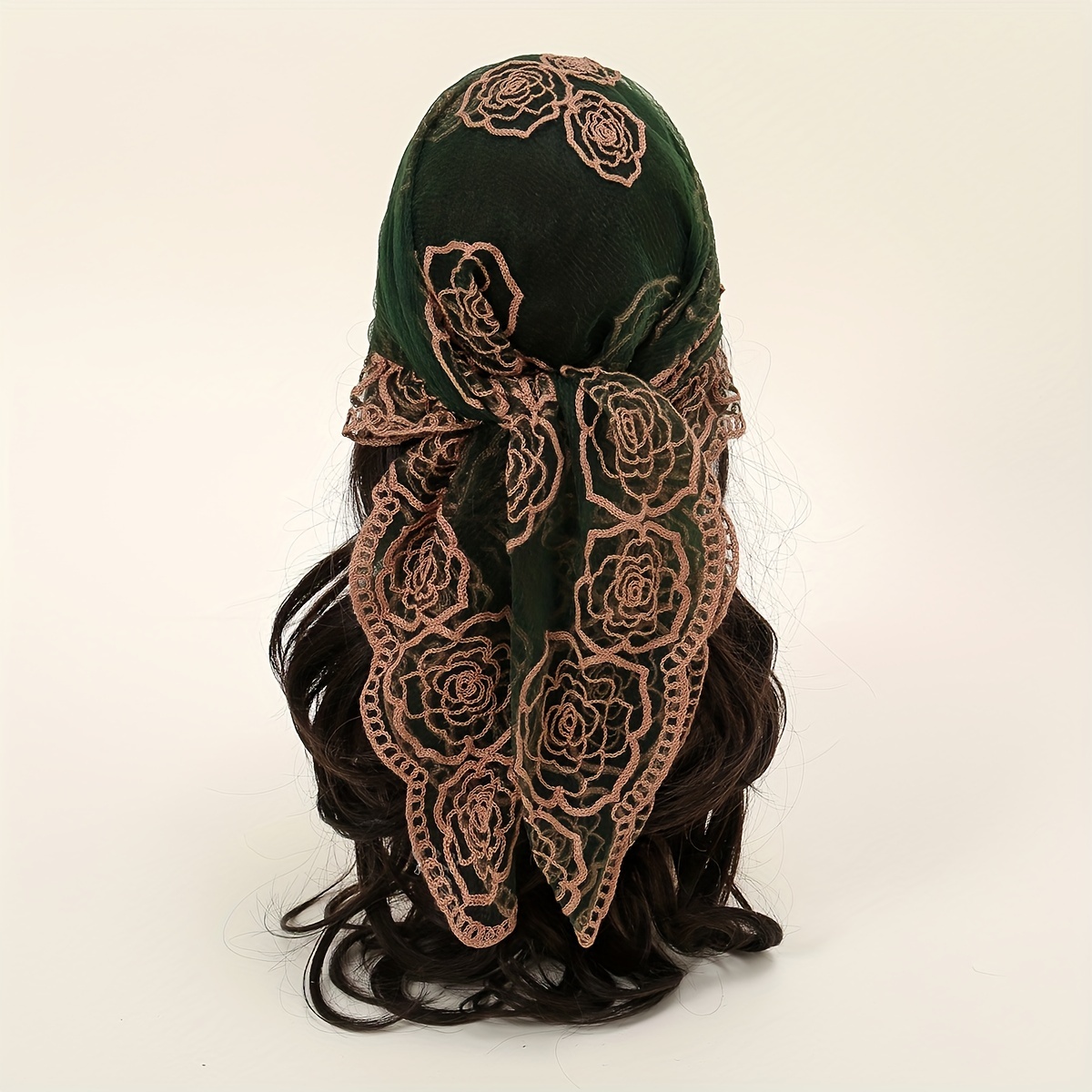 Embroidered Headscarf Thin Sunscreen Square Scarf
