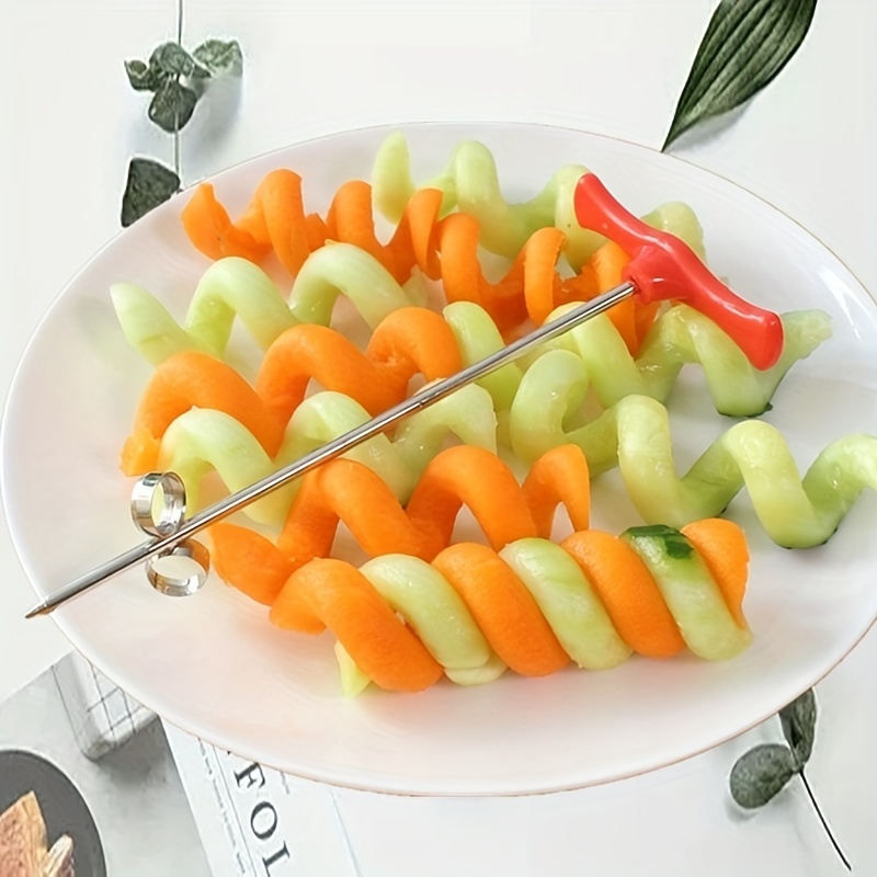  1 Pcs Vegetable Fruit Slicer Manual Spiral Screw