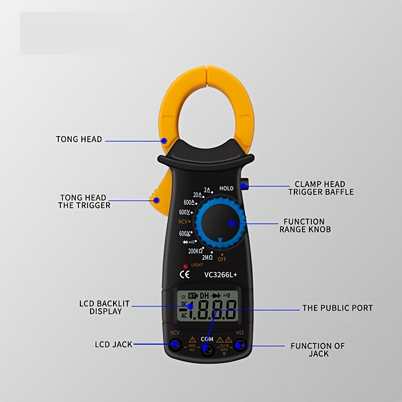 BT 600A AC/DC Thermometer Clamp Meter - Major Tech