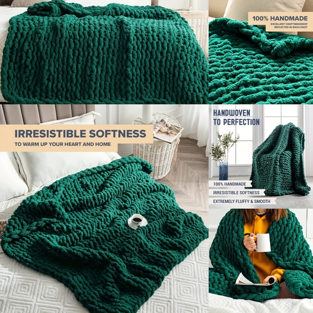 Pelote de laine chenille épaisse douce et épaisse à tricoter au crochet -  250 g - Pour couverture de bébé - Cadeau pour maman