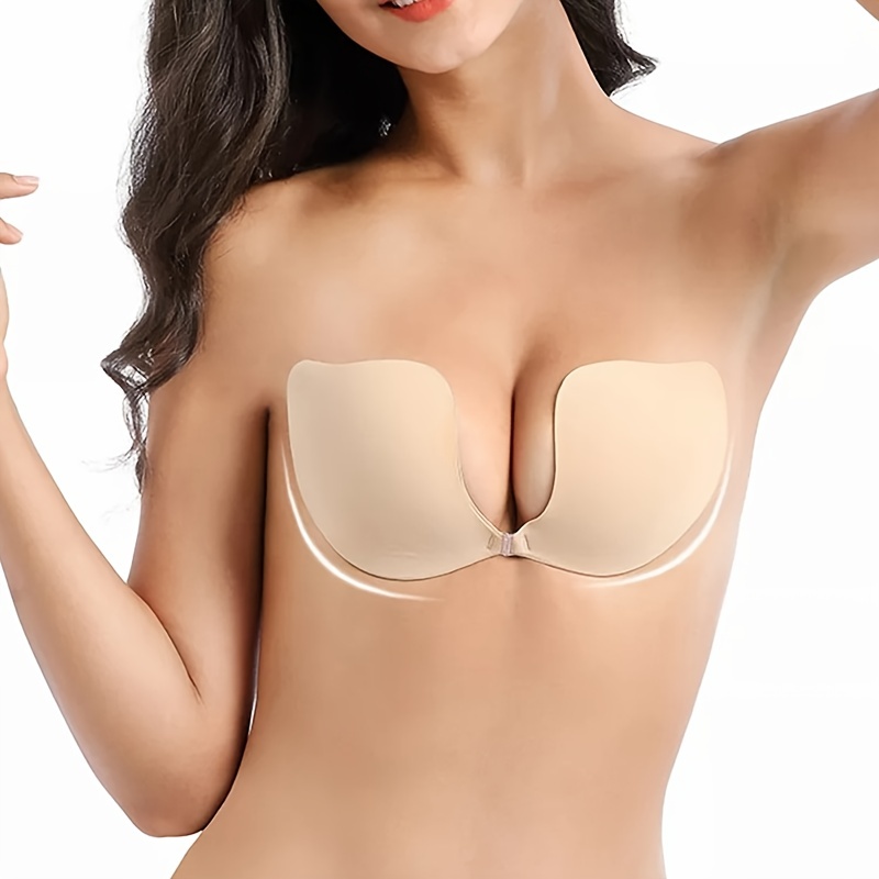 Women's Sticky Bra Strapless Backless Push Adhesive Bras - Temu