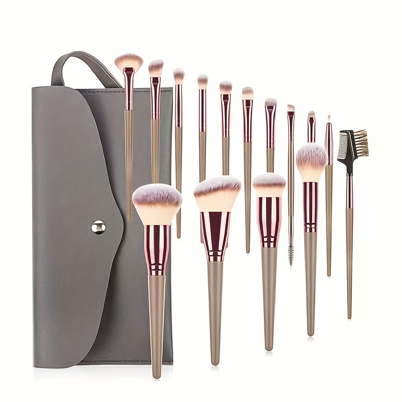 Set 24 Brochas Y Pinceles Para Maquillaje Profesional Con Estuche