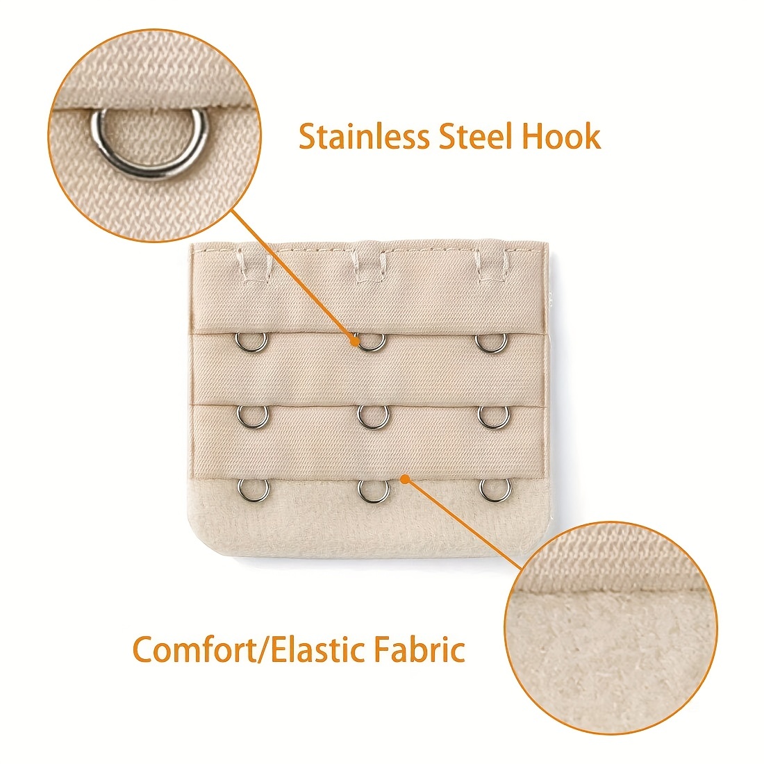 5pcs Adjustable Elastic Bra Extenders for Women's Lingerie