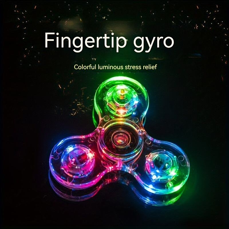 LED Fidget Spinner Luminous Hand Top Spinners Glow in Dark EDC Stress Toy  Relief