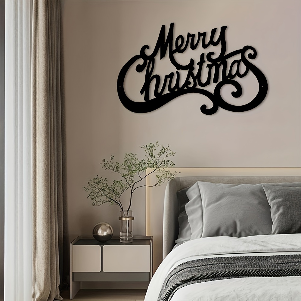 Tapiz decorativo de Navidad, tapices para colgar en la pared, sala de  estar, dormitorio, decoración del hogar, texto de Feliz Navidad, cuadros  rojos