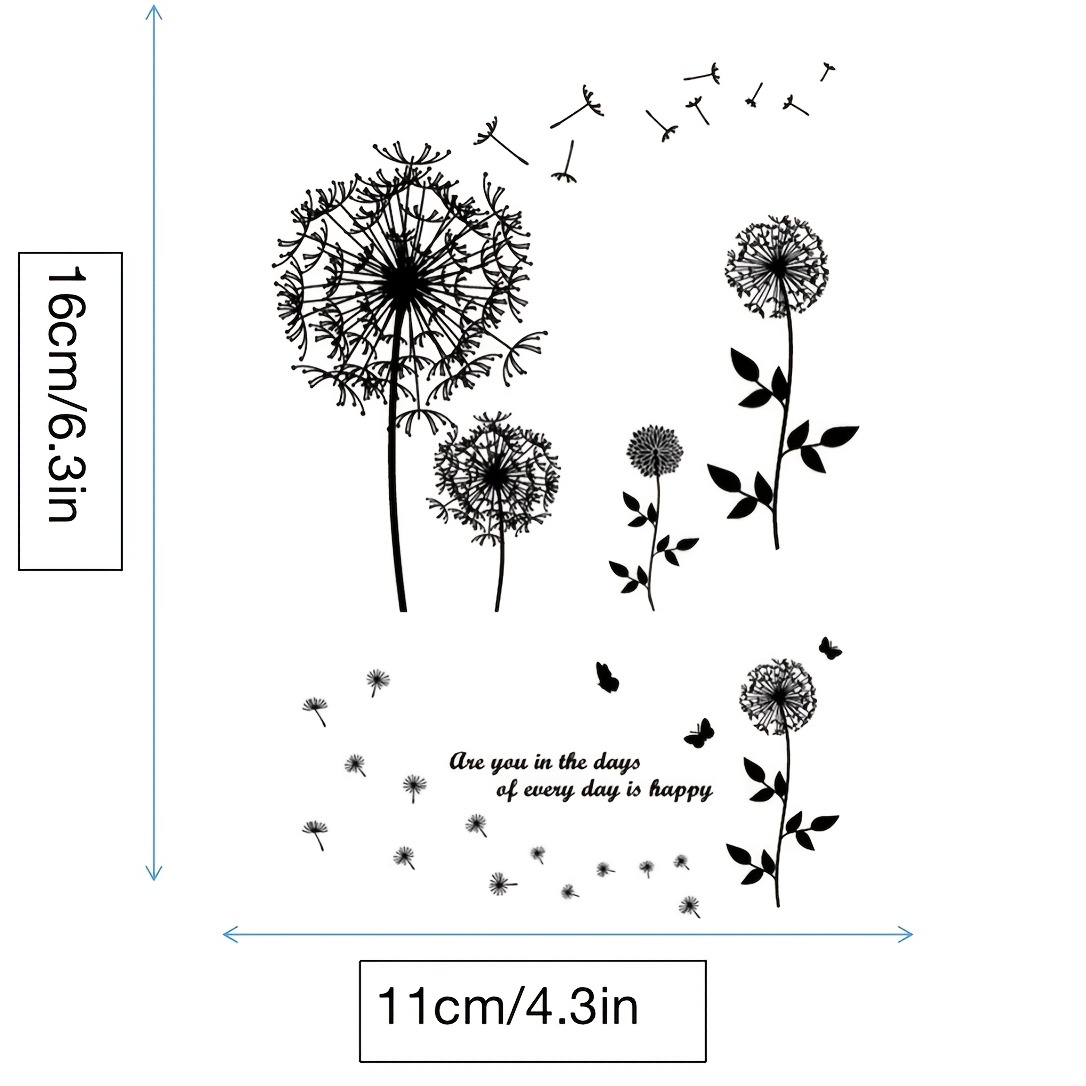 Dragonfly Flower Seal Stamps Diy Transparent Stamps For - Temu