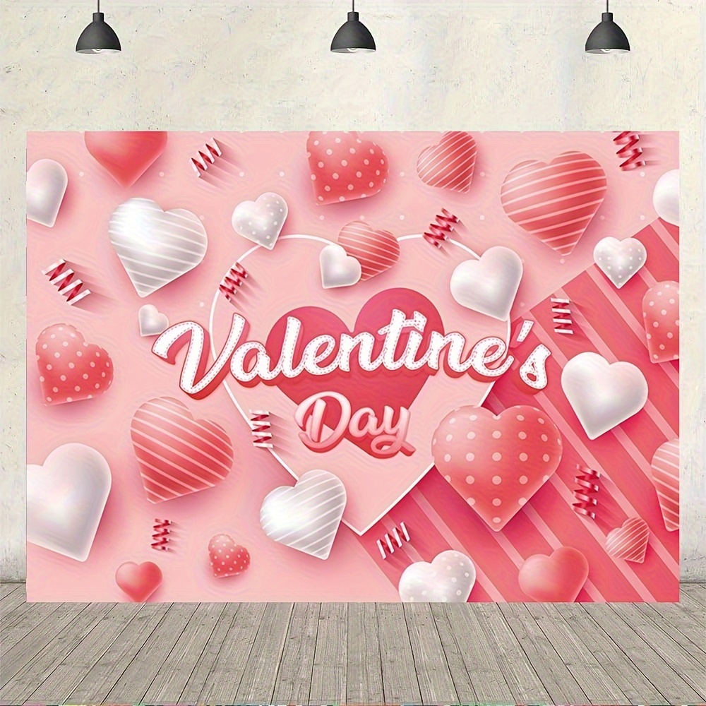 Y2K Pink Heart Butterfly Backdrop Romantic Wedding Proposal Valentine's Day  Background Decoration Girls Women Birthday Party Decorations Supplies 