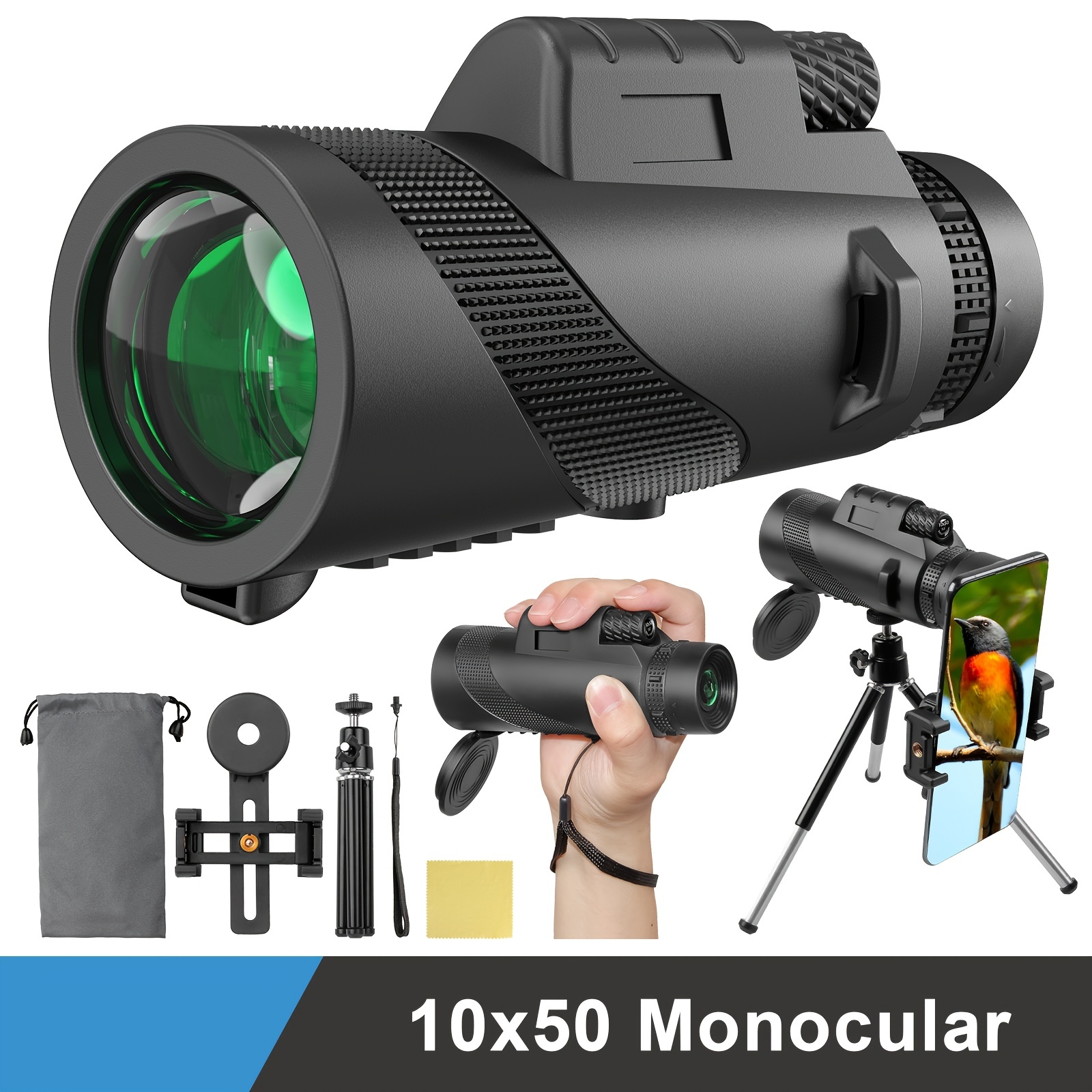 Comprar Monoculares con brújula potente para exteriores, Mini telescopio  portátil de largo alcance, resistente al agua, para caza y Camping, 40x60