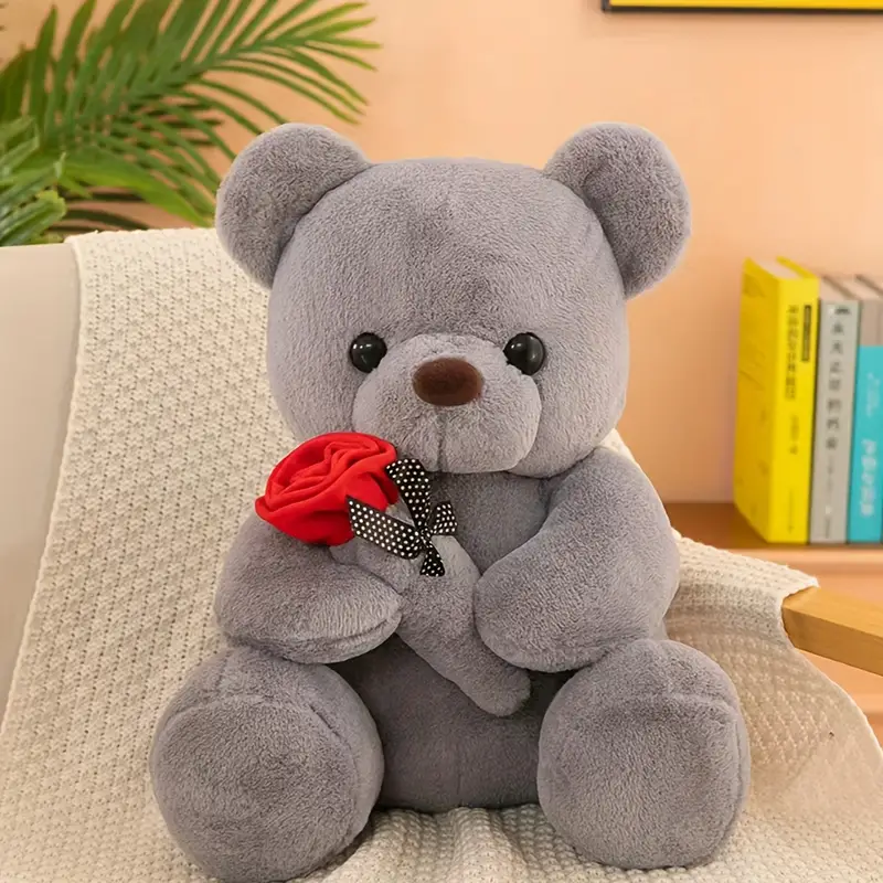 28/38cm Gouloula Mignon Rose Teddy Bear Poupée Saint-Valentin