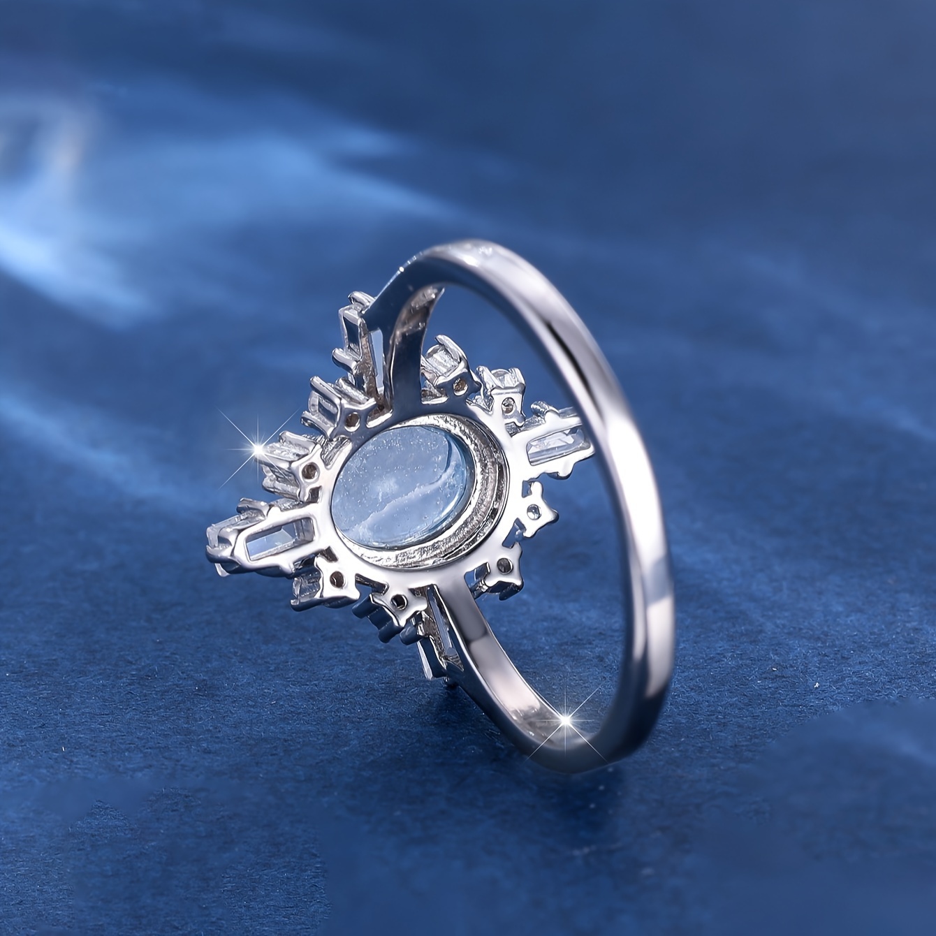 Moonstone eyelet store ring