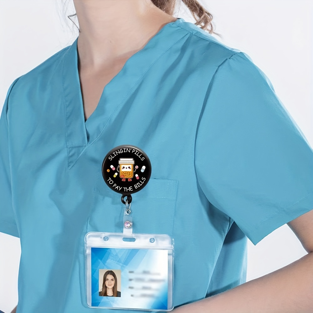 SNOOPY MD Retractable Badge Reel, Badge Holder, ID Badge, Nurse