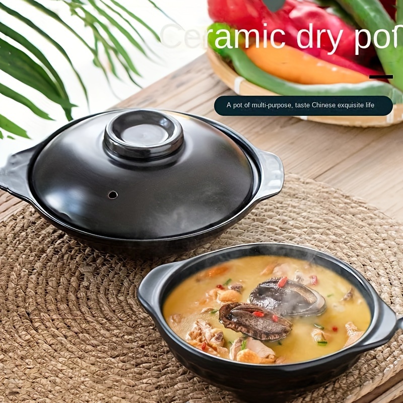 Caly Pot With Lid Casserole Cooking Pot Ceramic Casserole - Temu