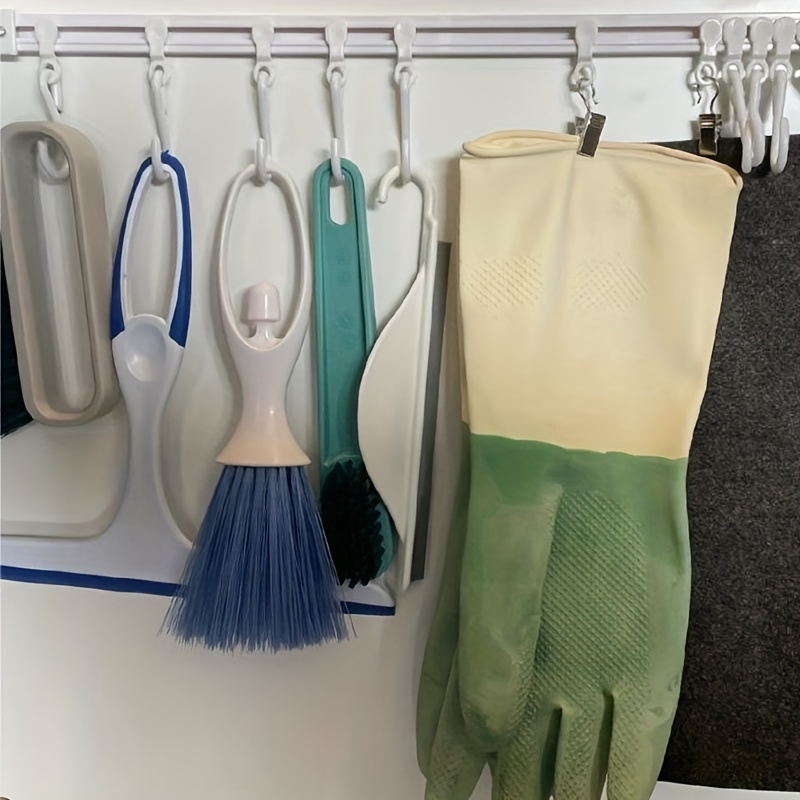 Track Sliding Storage Hook Rack Door Plastic Towel Bar Hooks - Temu Canada