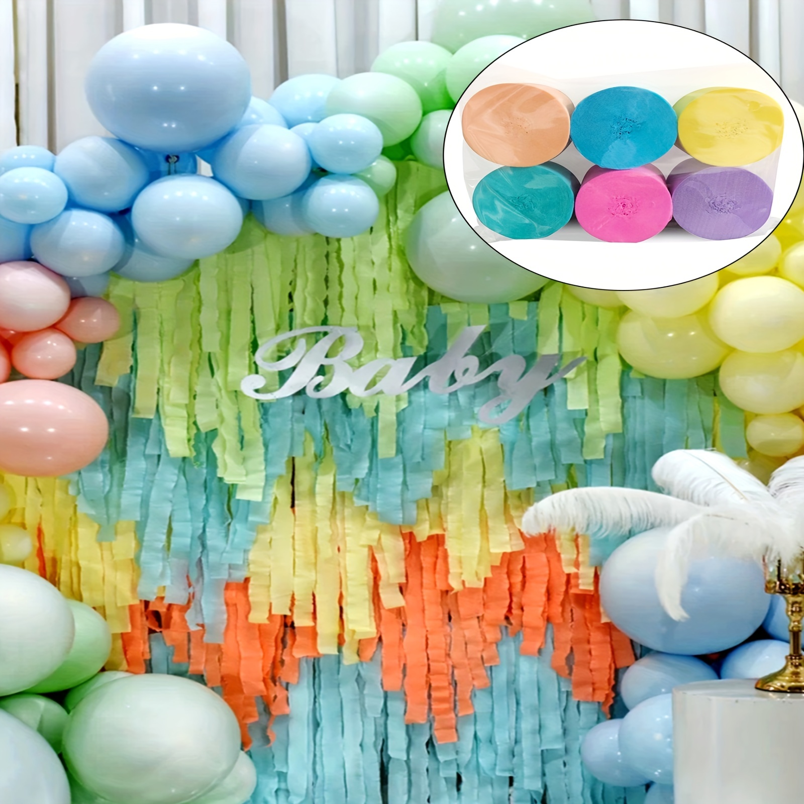 Crepe Paper Streamers Pastel Colors Party Streamers Birthday - Temu Japan