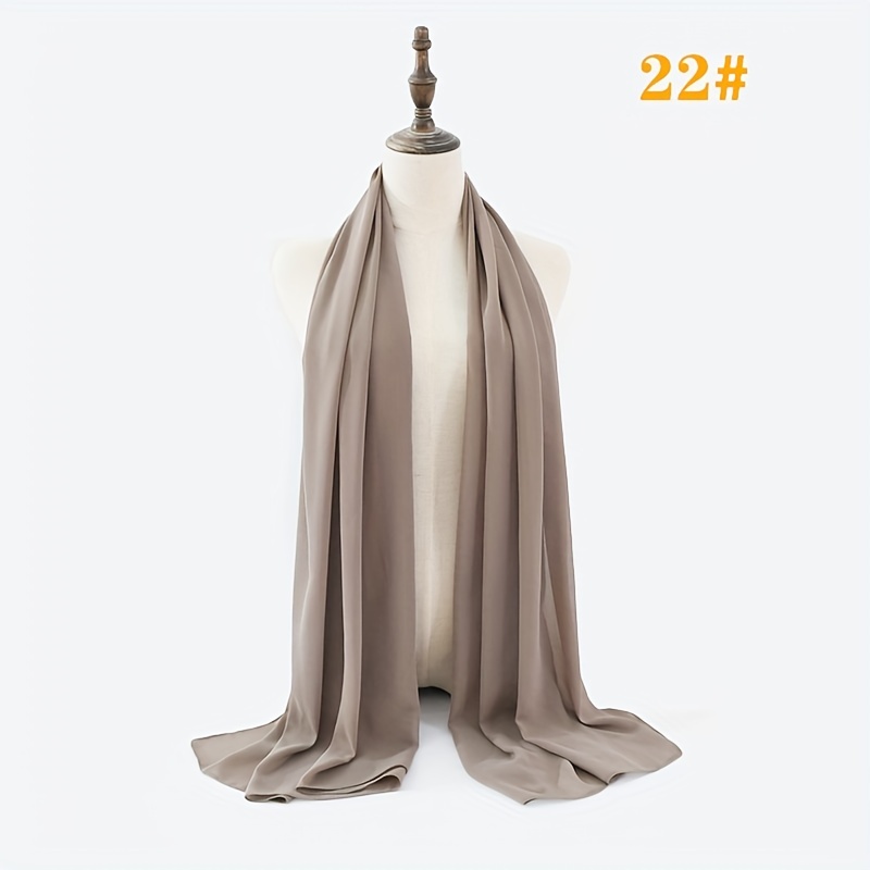 Candy Chiffon Scarf Breathable Shawl Casual Head Wrap Turban