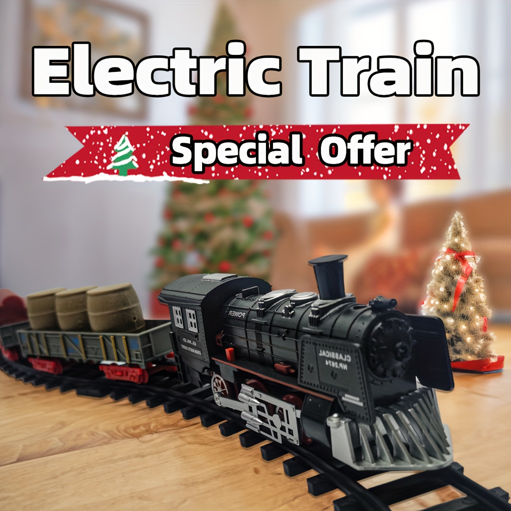 ElectricRC Track Christmas Electric Train Toy Rail Car Mini Frame