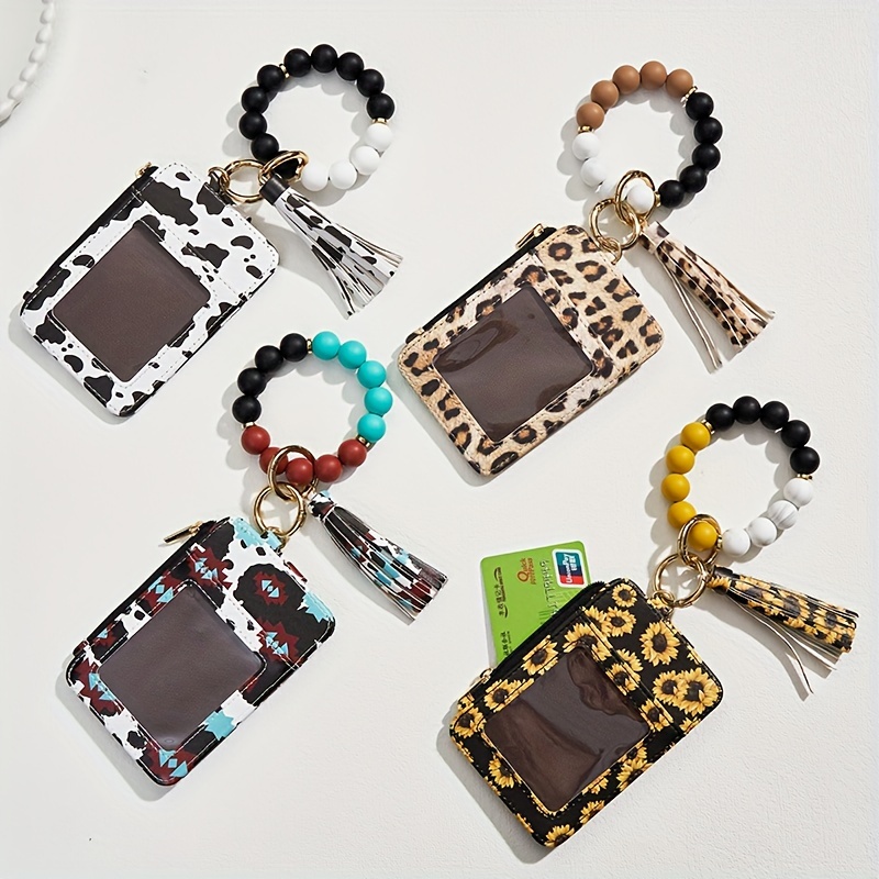 Wristlet Keychain & Wallet - Leopard