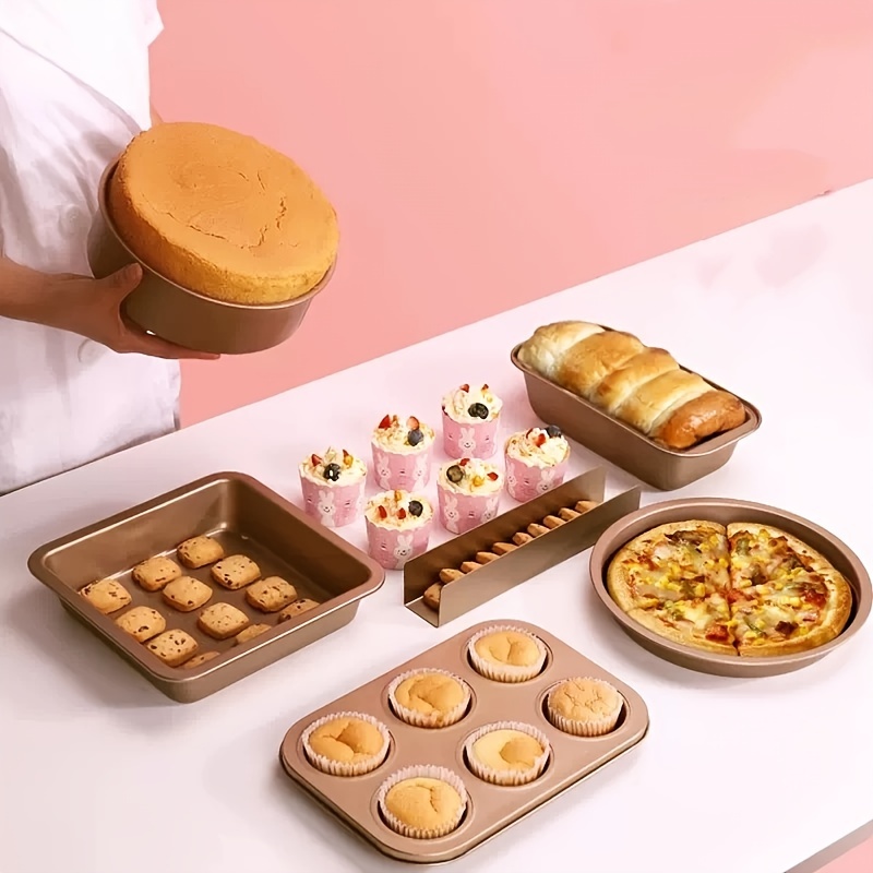 Baking Tools Set Oven Home Cake Mold Cookie Utensil Non-stick Pizza Baking  Mold Set - Temu