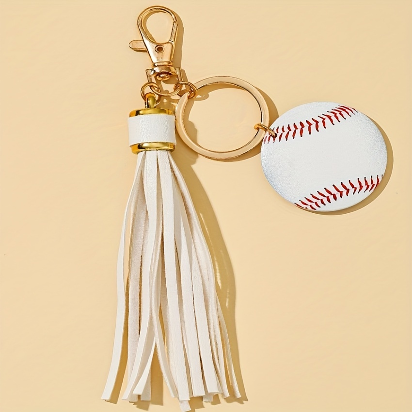 Baseball Tassel Keychain For Bag And Car Key Decoration - Perfect