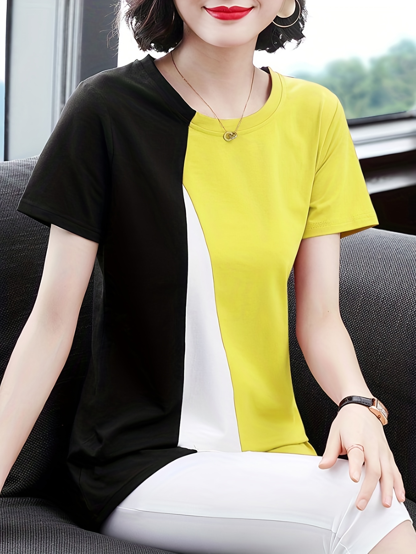 Camiseta de mujer manga corta (colores)