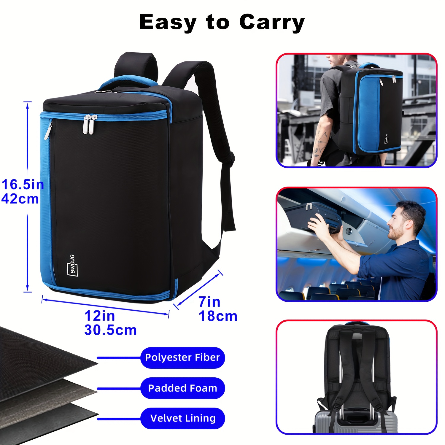 Travel Backpack For Ps5 Laptop Large Carrying Case Storage - Temu