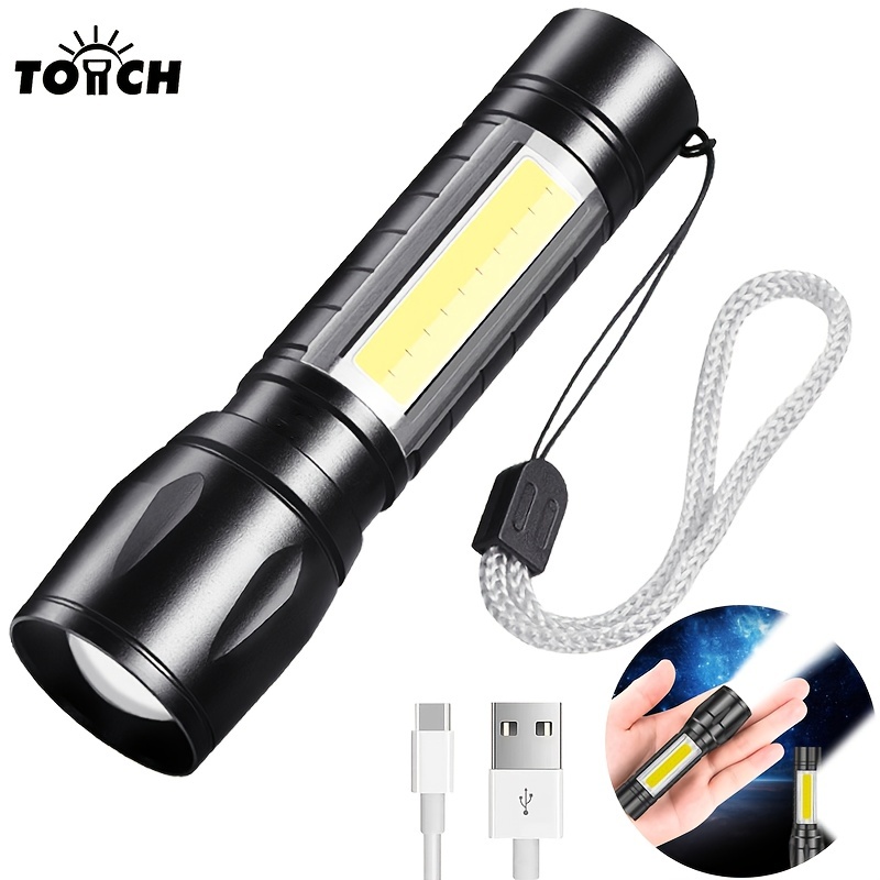 Mini Lampe De Poche Rechargeable Par USB Lampe Torche De Poche LED - Temu  France