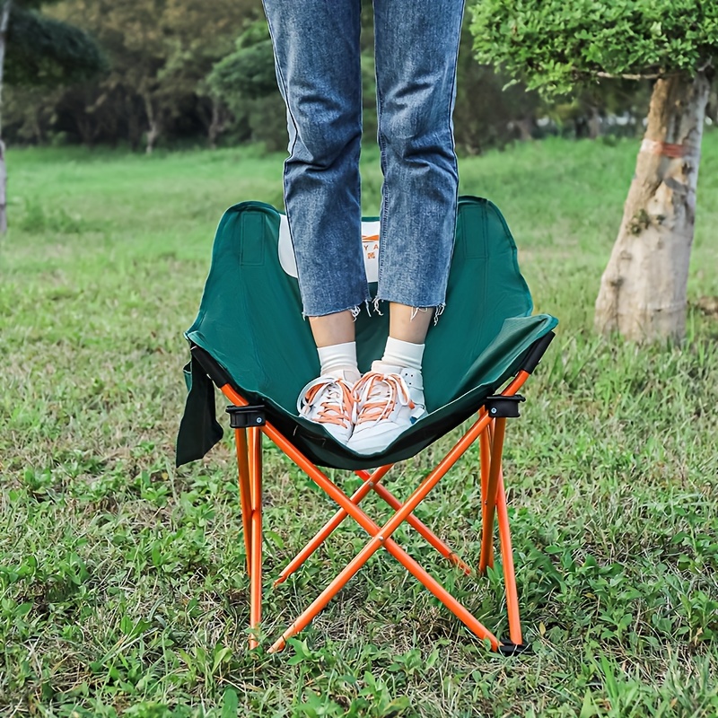 1pc Portable Casual Moon Chair Comfortable Lazy Chair For Outdoor Beach  Fishing Camping Barbecue - Sports & Outdoors - Temu