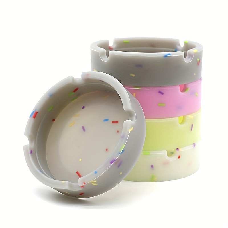 Silicone Ashtray Glow In Dark Durable High Temp Heat Resistant