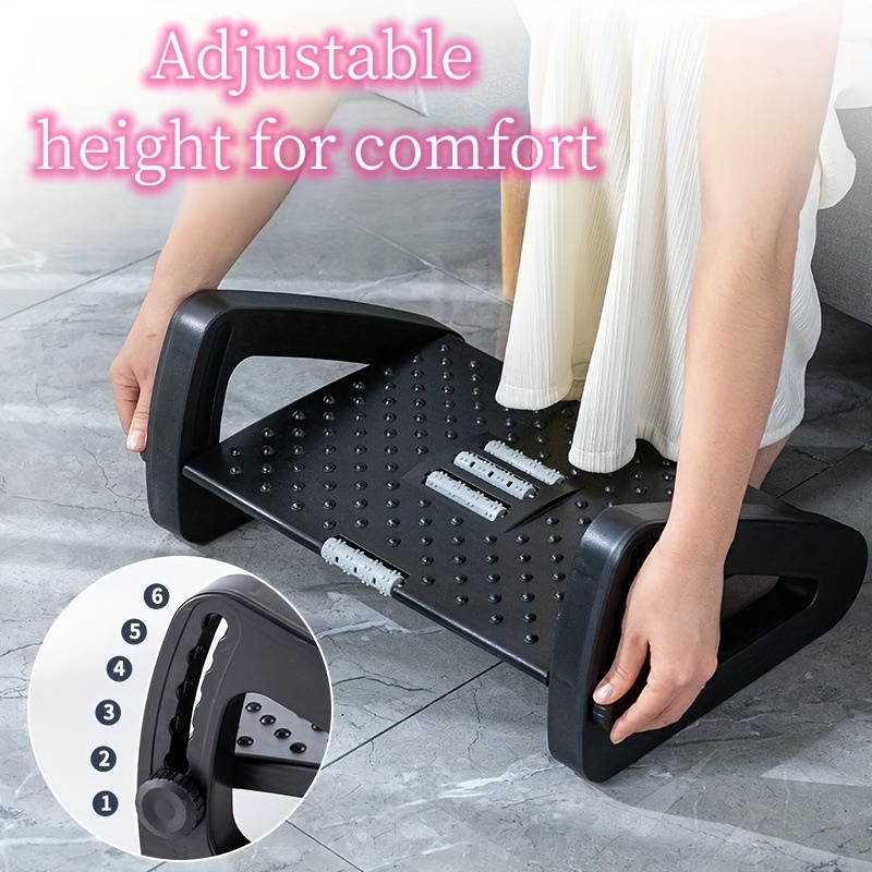 Adjustable Plastic Footrest Massage Work Footrests Comfortable