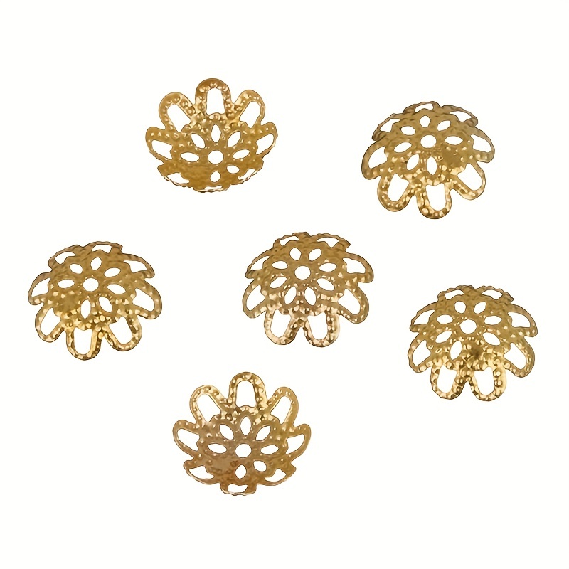 Alloy Beads Ancient Charms Flower Shape Receptacle Beads - Temu