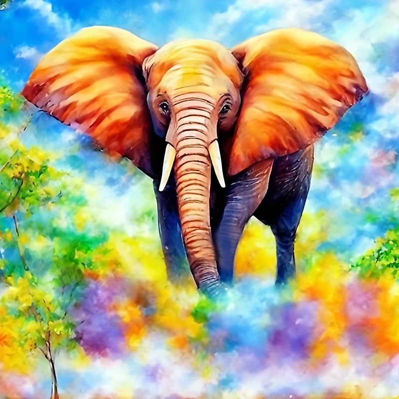 Colorful Elephant Diamond Painting Kit - Temu Australia