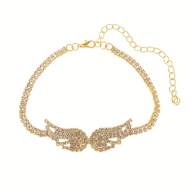 Shiny Personality Angel Wings Chain Foot Beach Anklet - Temu